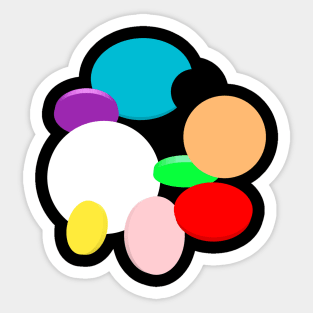 3d Circle pattern colourful Sticker